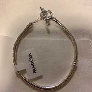 Pandora Moments T-Bar Snake Chain Bracelet